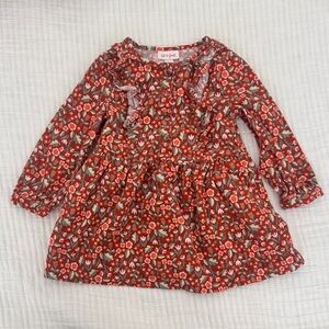 Cat & Jack Red and Green Floral Dress